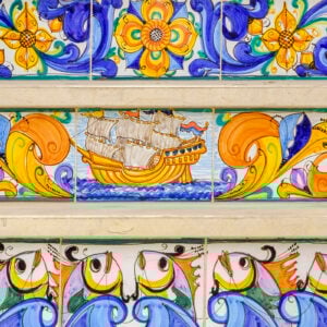 Dettaglio delle ceramiche di Sciacca - Sicilia