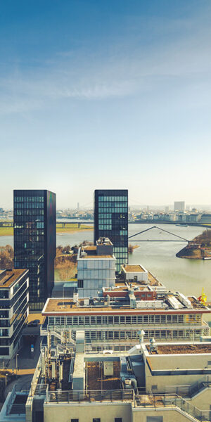 Vista dall'alto di Dusseldorf